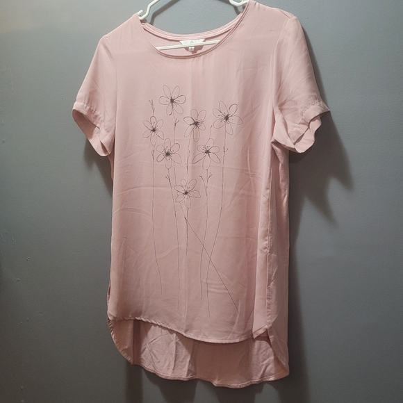 Camber & Grace Pastel Pink Short Sleeve Top S - Picture 2 of 7